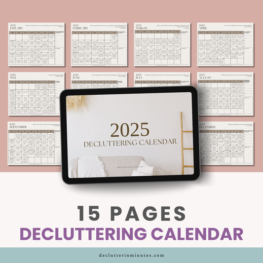 2025 Decluttering Calendar