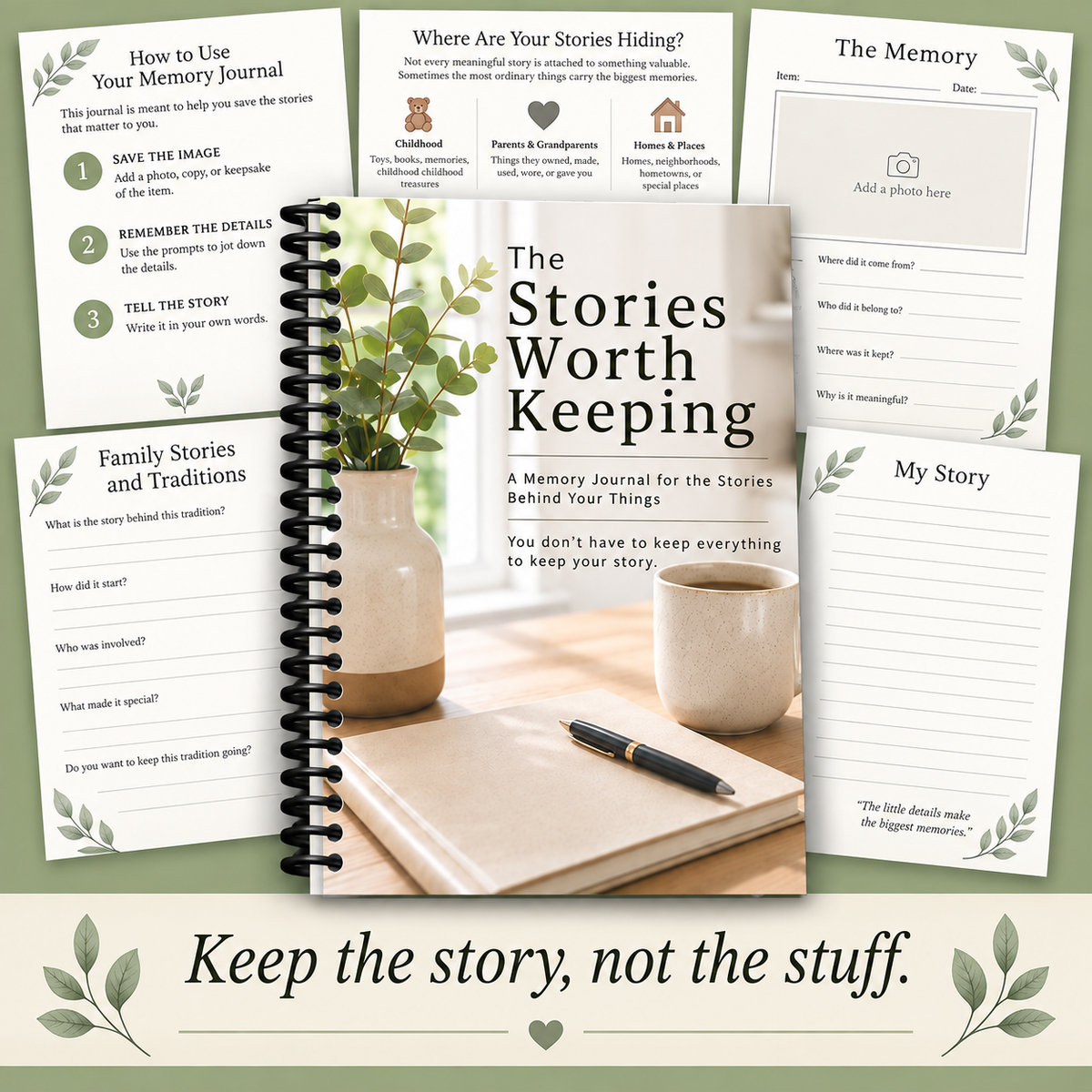 Right-Sized Living Memory Journal™