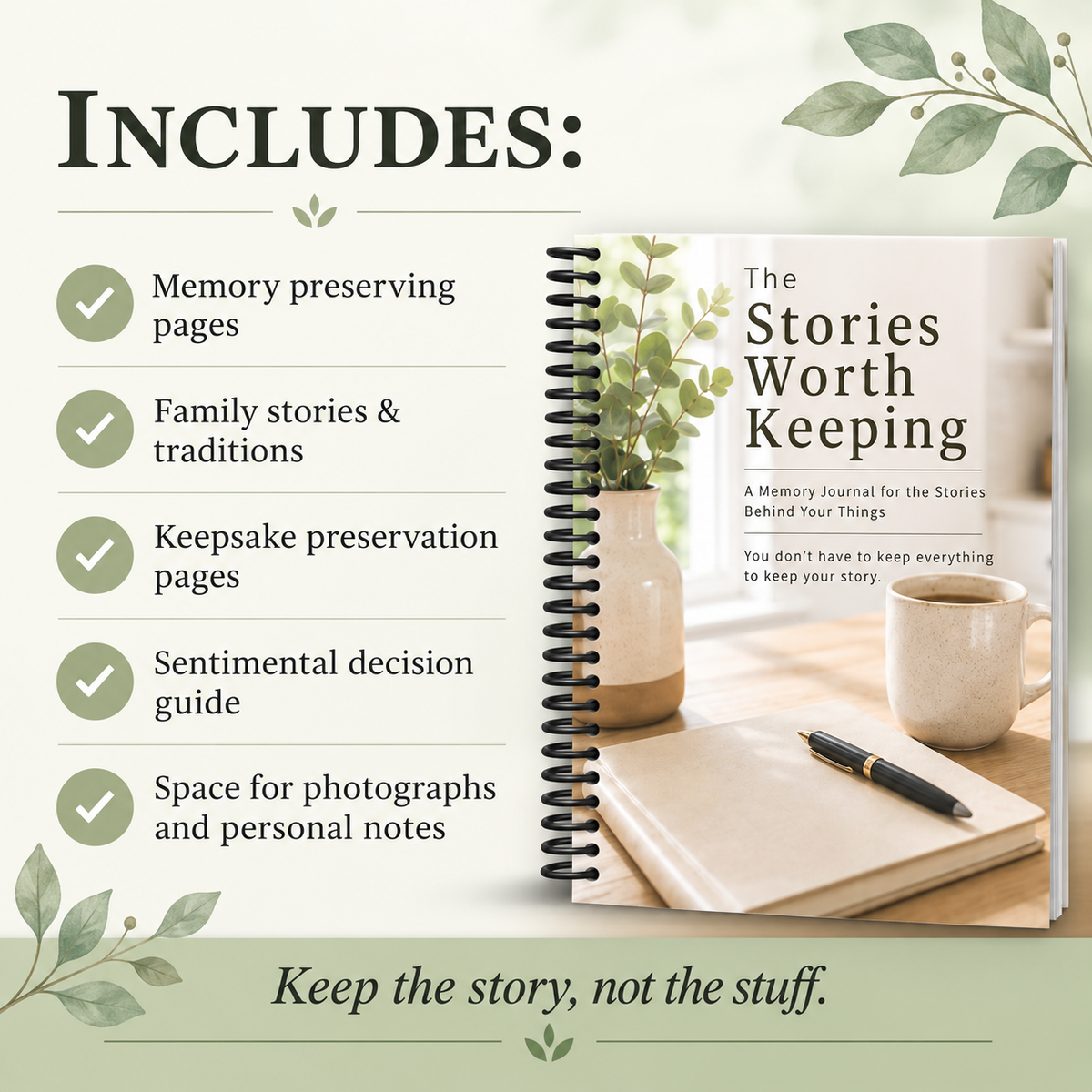 Right-Sized Living Memory Journal™
