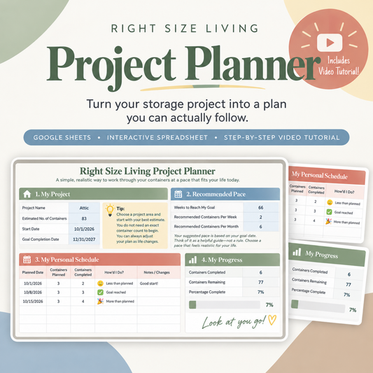 Right Size Living Project Planner