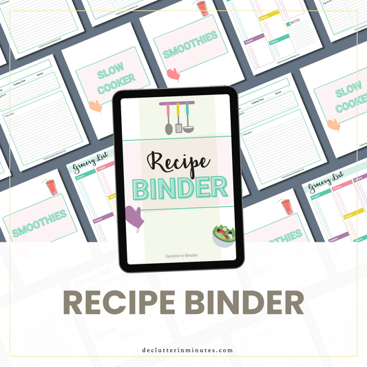 Recipe Binder Organizing Pages