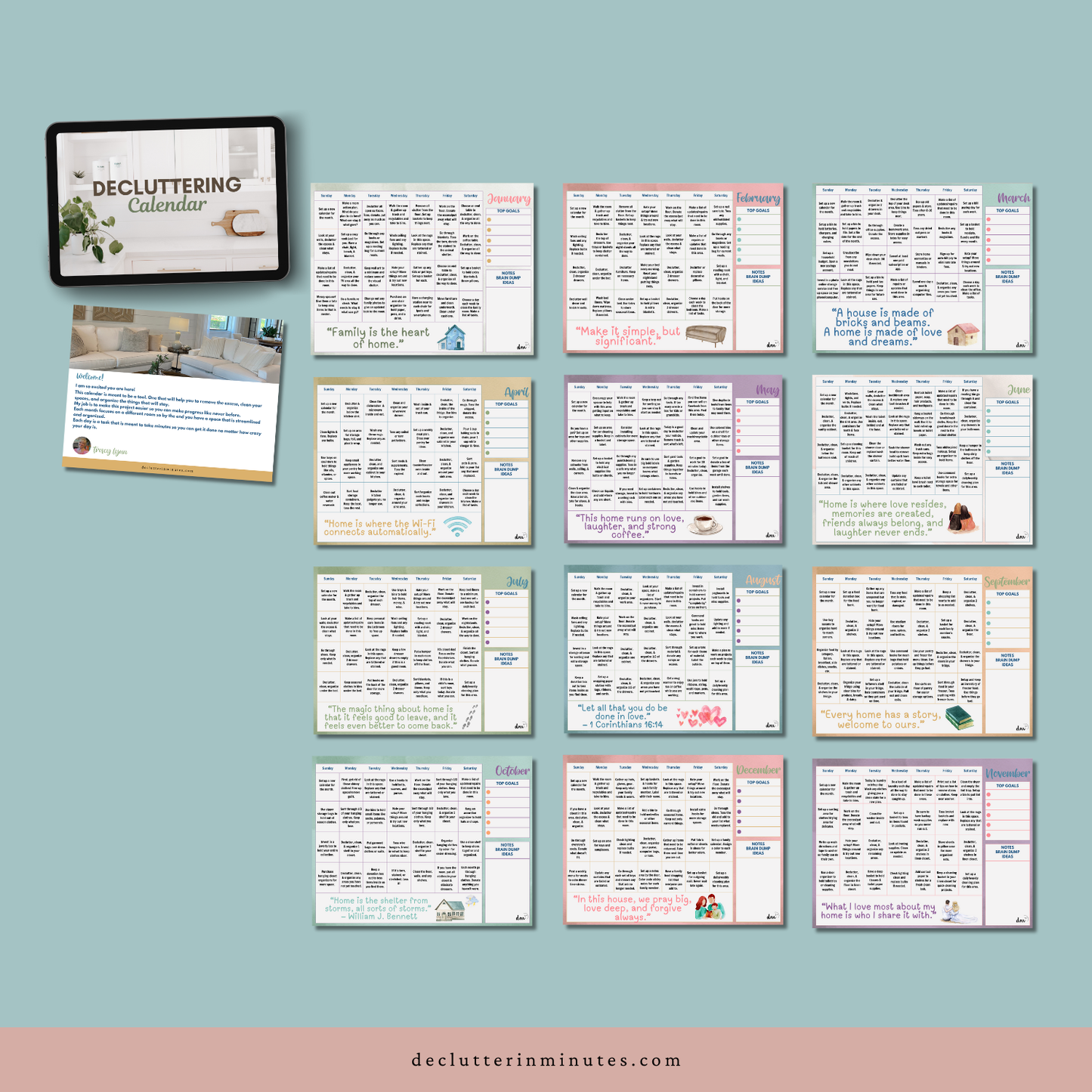 D/M Decluttering Calendar