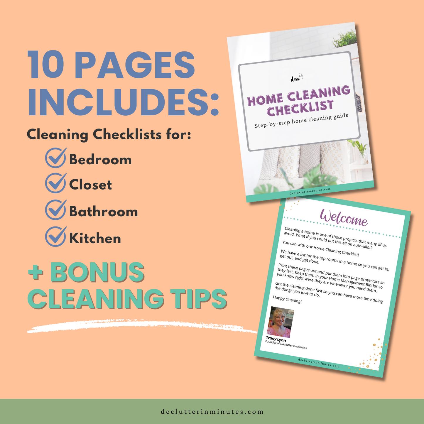 Home Cleaning Checklist Bundle