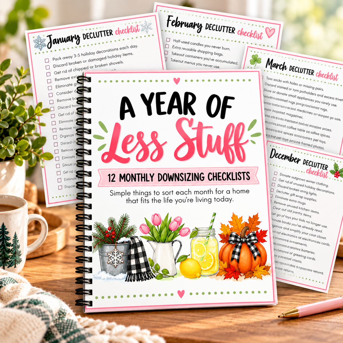 A Year of Less Stuff-12 Month Decluttering Plan