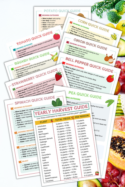 Quick Grow Garden Guide Bundle ORANGE Edition {12 pages}