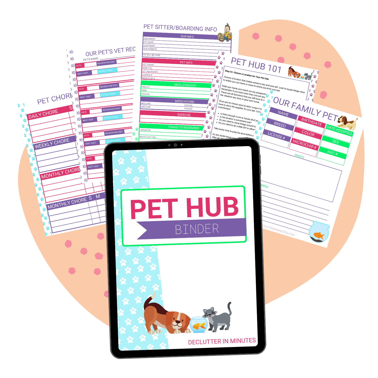 Pet Hub/Pet Care Mini Planner